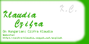 klaudia czifra business card